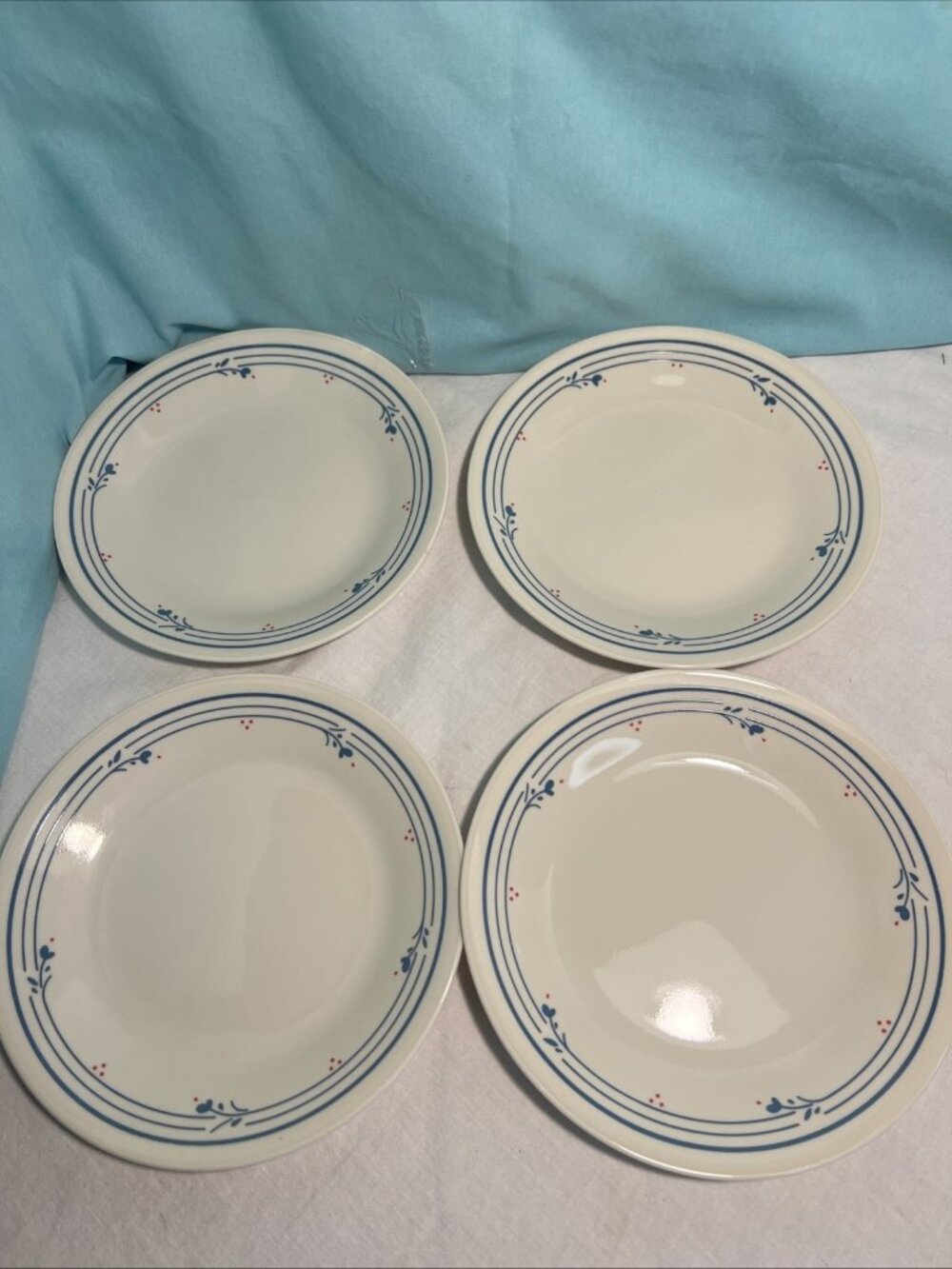 Lot of 4 Corelle Country Violet Salad Plates 6.5”